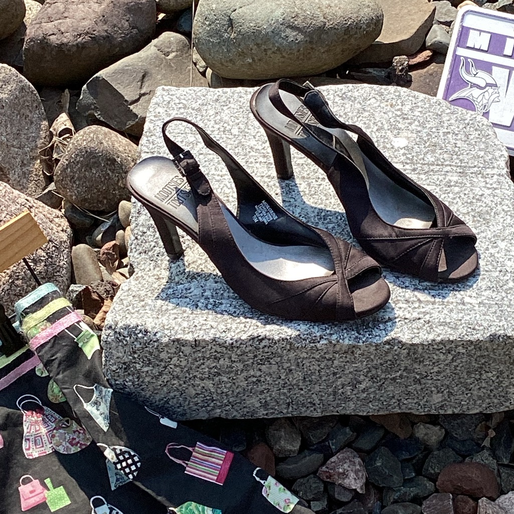 Shoes Sling Back Mootsies Tootsies Mokorine Black Classy Sz 7.5 Nuc
